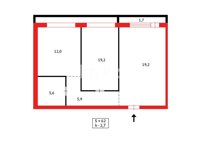 Продажа 2-комнатной квартиры, 61 м² - Продажа квартир в Городе Караганды - страница 4 фото 9 из 9