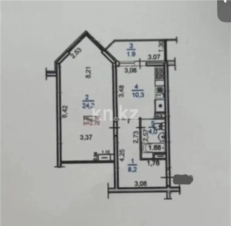 Продажа 1-комнатной квартиры, 48.8 м² - Продажа однокомнатных квартир в Алатауском р-не Алматы - страница 26 фото 5 из 5