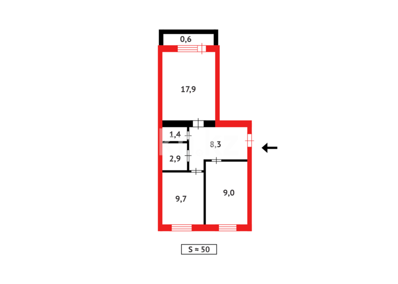 Продажа 2-комнатной квартиры, 50 м² - Недвижимость в Темиртау - страница 28 фото 14 из 14