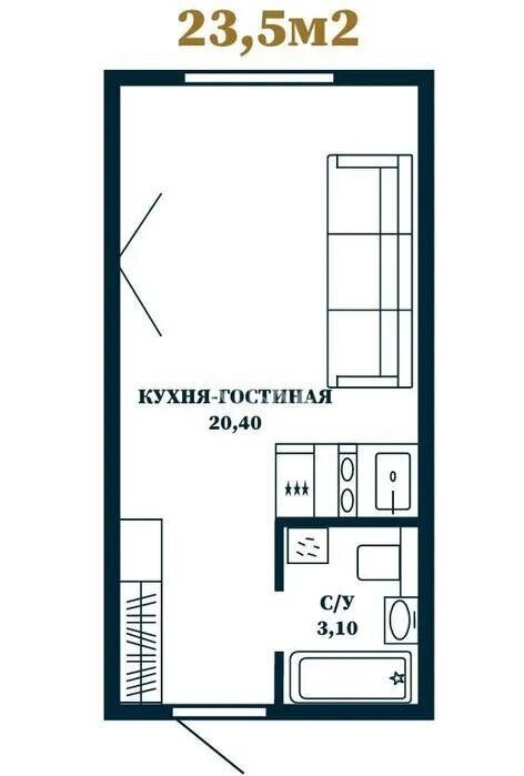 Продажа 1-комнатной квартиры, 23.5 м² - Продажа однокомнатных квартир в Астане - страница 66 фото 1 из 1