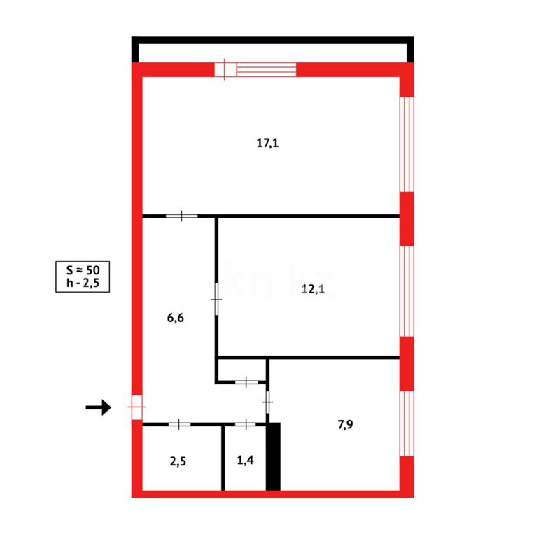 Продажа 2-комнатной квартиры, 52 м² - Недвижимость в Темиртау - страница 12 фото 16 из 16