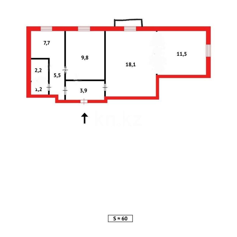 Продажа 3-комнатной квартиры, 60 м² - Продажа трехкомнатных квартир в Темиртау - страница 12 фото 11 из 13