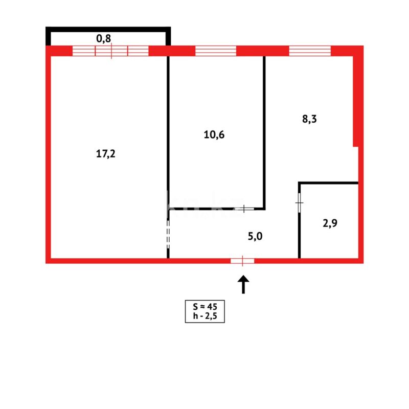 Продажа 2-комнатной квартиры, 44 м² - Продажа двухкомнатных квартир в Темиртау - страница 6 фото 11 из 11