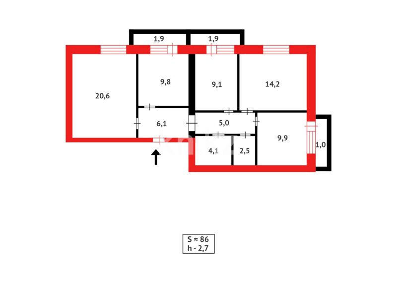 Продажа 4-комнатной квартиры, 86 м² - Продажа квартир в новостройках Караганды - страница 8 фото 9 из 37