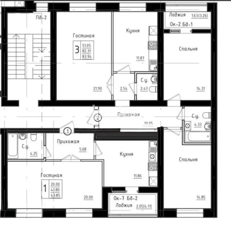 Продажа 4-комнатной квартиры, 128 м² - Продажа квартир в р-не Сарайшык Астаны фото 3 из 3