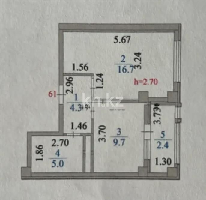 Продажа 1-комнатной квартиры, 38.1 м² - Продажа однокомнатных квартир в р-не Алматы Астаны - страница 9 фото 4 из 4