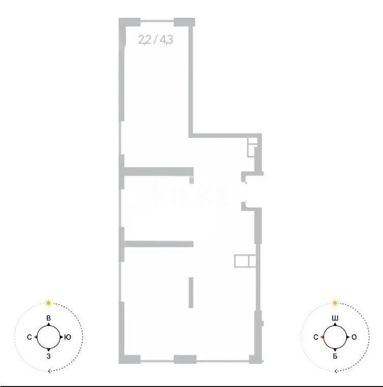 Продажа 3-комнатной квартиры, 86.4 м² - Продажа квартир в Казахстане - страница 189 фото 1 из 1