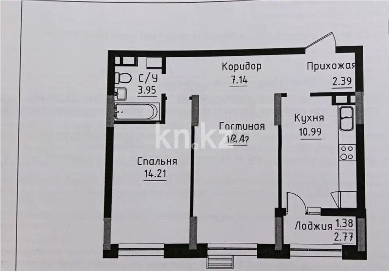 Продажа 2-комнатной квартиры, 59 м² - Продажа двухкомнатных квартир в Астане - страница 2 фото 1 из 1