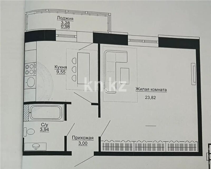 Продажа 1-комнатной квартиры, 41 м² - Продажа однокомнатных квартир в р-не Нура Астаны - страница 45 фото 1 из 1