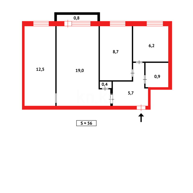 Продажа 3-комнатной квартиры, 55 м² - Продажа трехкомнатных квартир в Темиртау - страница 17 фото 7 из 7