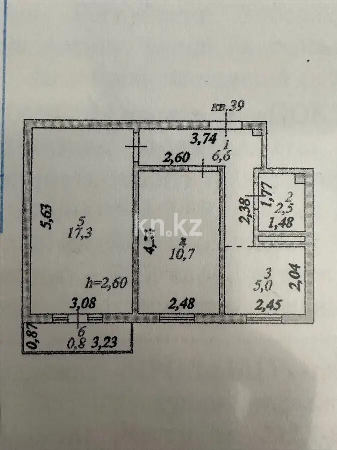 Продажа 2-комнатной квартиры, 42.9 м² - Продажа двухкомнатных квартир в панельном доме в Казахстане - страница 93 фото 5 из 5