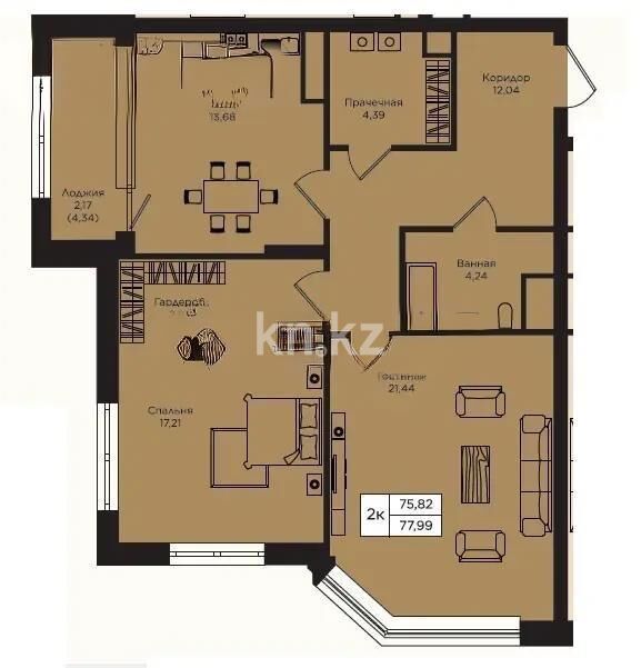 Продажа 2-комнатной квартиры, 78 м² - Продажа квартир в новостройках Астаны - страница 14 фото 4 из 4