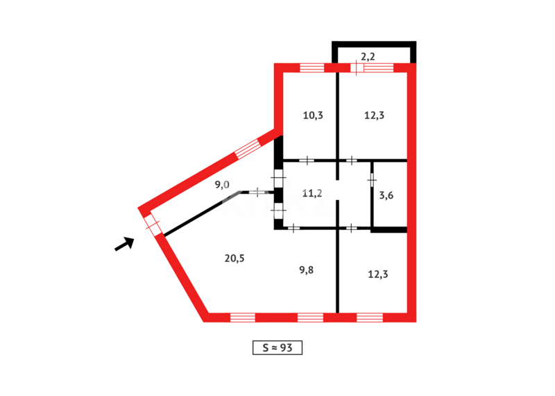 Продажа 4-комнатной квартиры, 92 м² - Продажа четырехкомнатных квартир в панельном доме в Казахстане - страница 18 фото 19 из 19