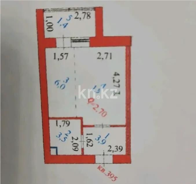 Продажа 1-комнатной квартиры, 29 м² - Продажа однокомнатных квартир в р-не Сарайшык Астаны - страница 7 фото 1 из 1
