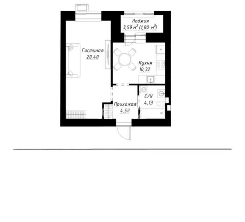 Продажа 1-комнатной квартиры, 41.23 м² - Продажа однокомнатных квартир в р-не Сарайшык Астаны - страница 9 фото 1 из 1