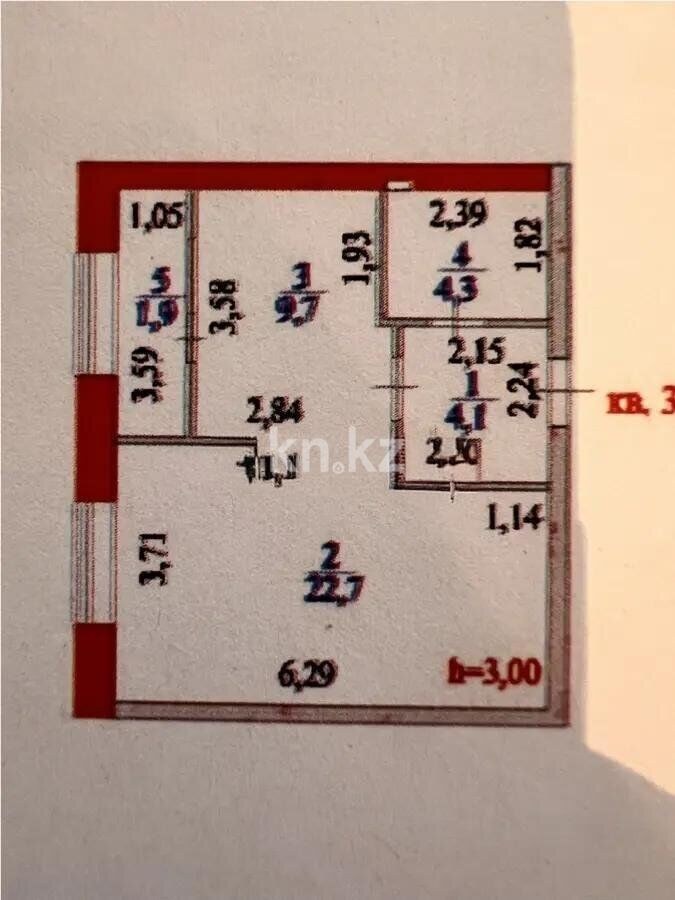 Продажа 1-комнатной квартиры, 42.7 м² - Продажа однокомнатных квартир в Астане - страница 12 фото 1 из 1