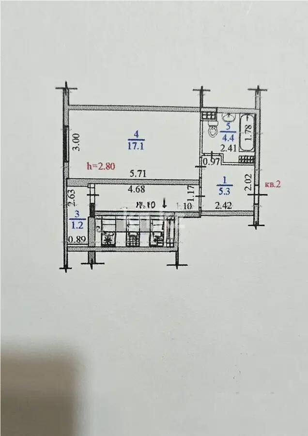 Продажа 1-комнатной квартиры, 39 м² - Продажа однокомнатных квартир от собственников в Казахстане - страница 23 фото 4 из 4
