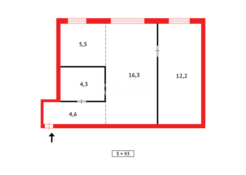 Продажа 2-комнатной квартиры, 41 м² - Продажа двухкомнатных квартир в Городе Караганды - страница 12 фото 7 из 7