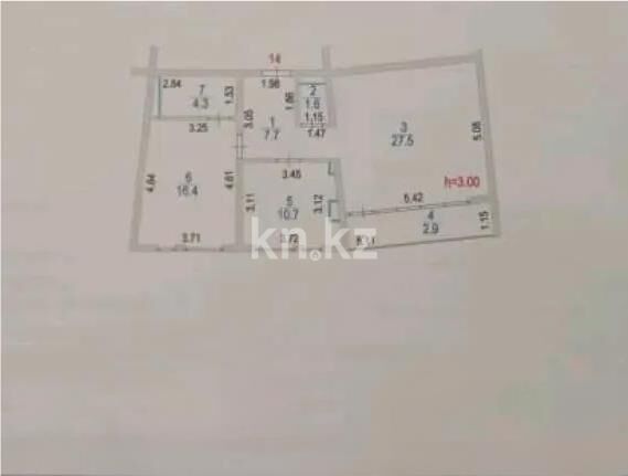 Продажа 2-комнатной квартиры, 71.1 м² - Продажа квартир в монолитно-каркасном доме в Казахстане - страница 474 фото 1 из 1