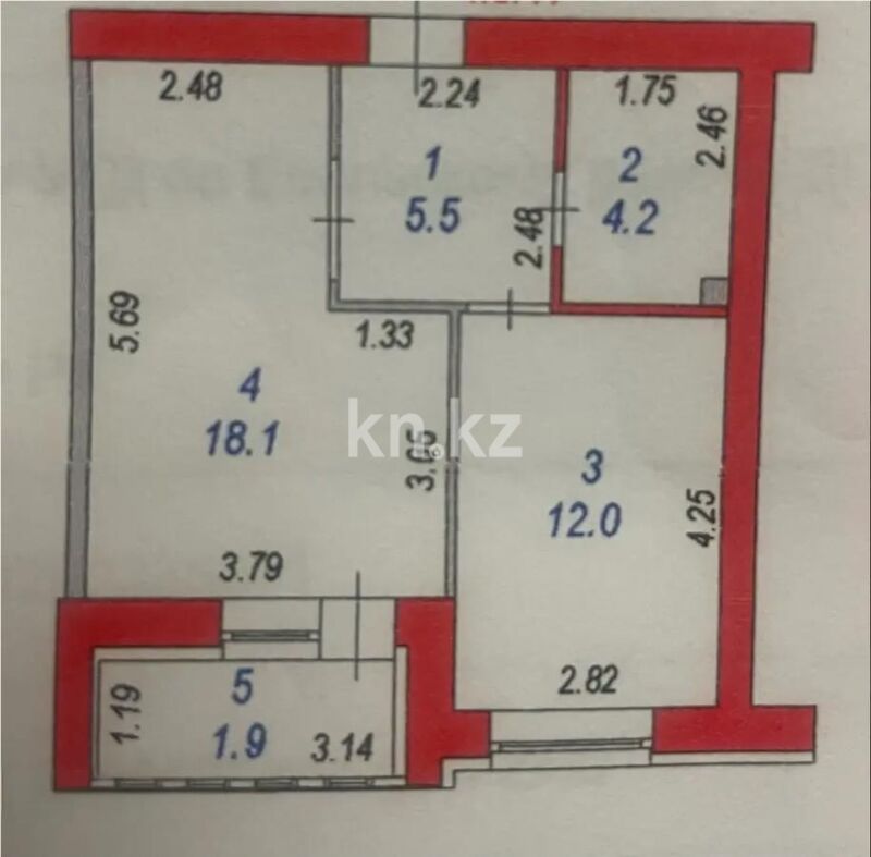 Продажа 1-комнатной квартиры, 42 м² - Продажа недвижимости в Казахстане - страница 2 фото 5 из 5