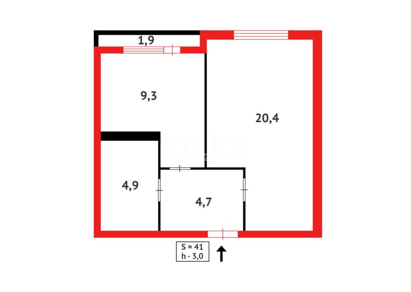 Продажа 1-комнатной квартиры, 41.2 м² - Продажа  однокомнатных квартир в новостройках Астаны - страница 26 фото 3 из 3