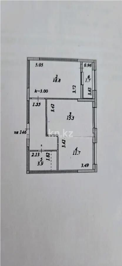 Продажа 2-комнатной квартиры, 61 м² - Продажа двухкомнатных квартир в блочном доме в Казахстане - страница 20 фото 1 из 1