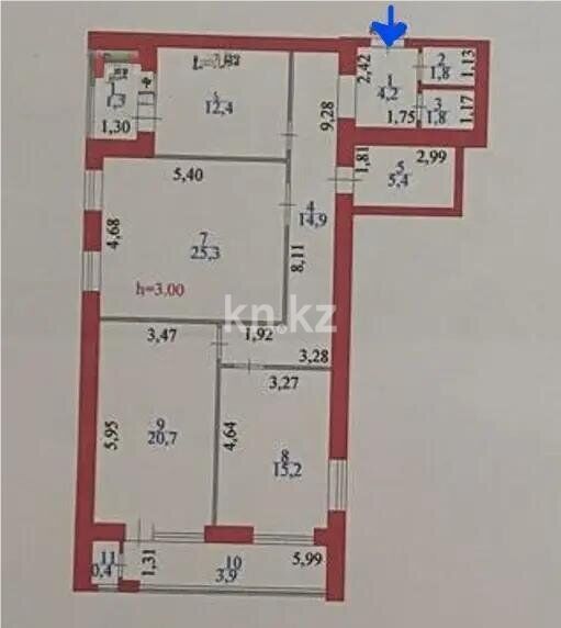 Продажа 3-комнатной квартиры, 107.5 м² - Недвижимость в Астане - страница 18 фото 8 из 8
