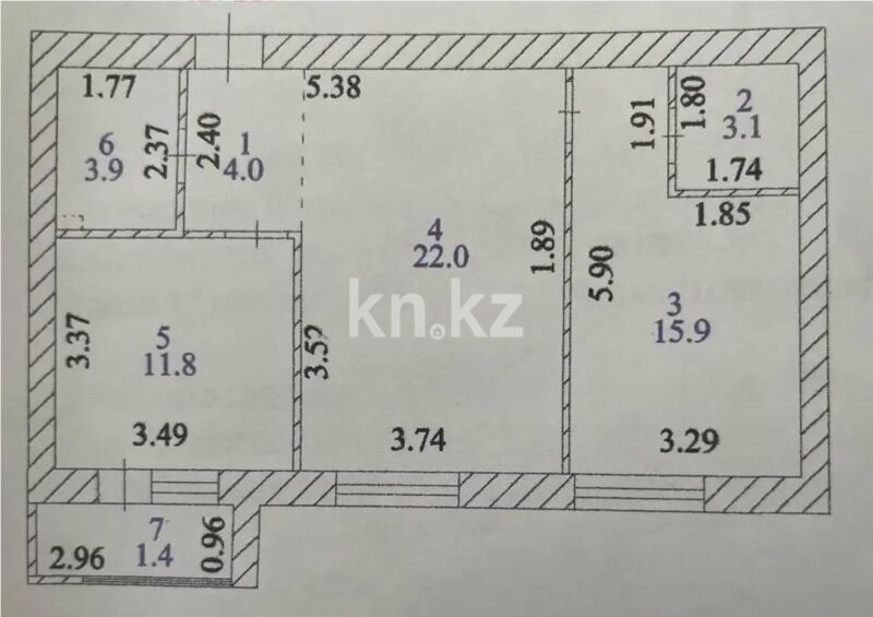 Продажа 2-комнатной квартиры, 62.2 м² - Продажа квартир в Астане - страница 2 фото 5 из 5