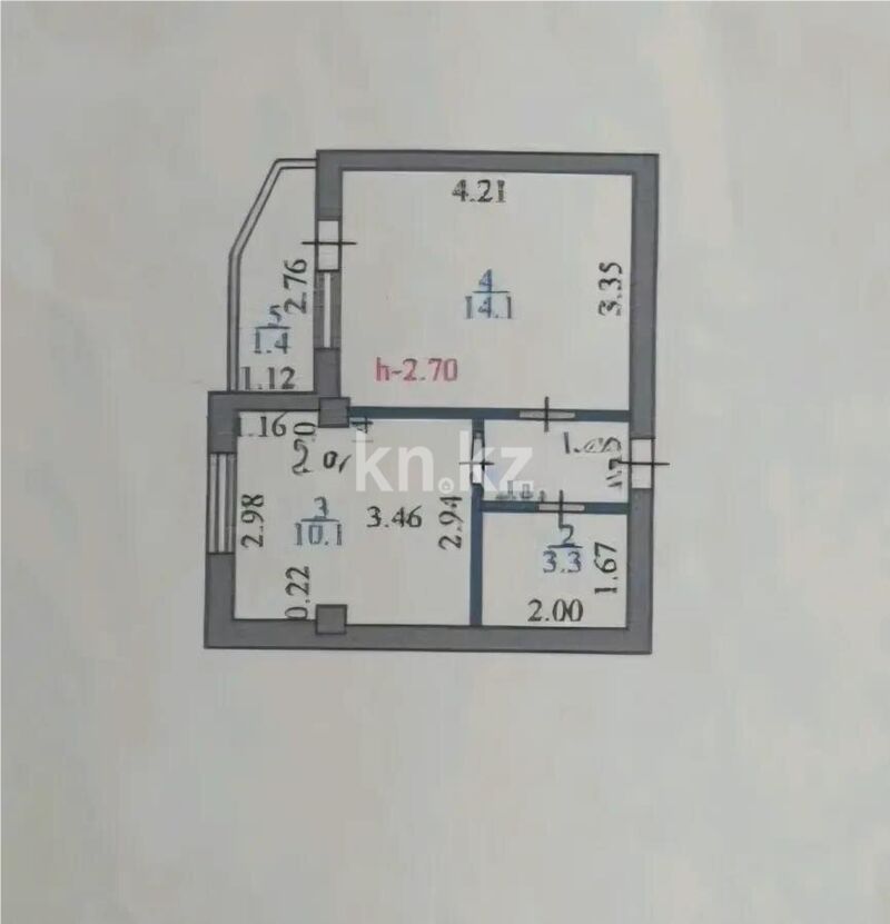 Продажа 1-комнатной квартиры, 31.3 м² - Продажа квартир в монолитно-каркасном доме в Казахстане - страница 3 фото 4 из 4