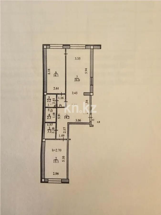 Продажа 3-комнатной квартиры, 81 м² - Продажа трехкомнатных квартир в Алмалинском р-не Алматы - страница 4 фото 1 из 1