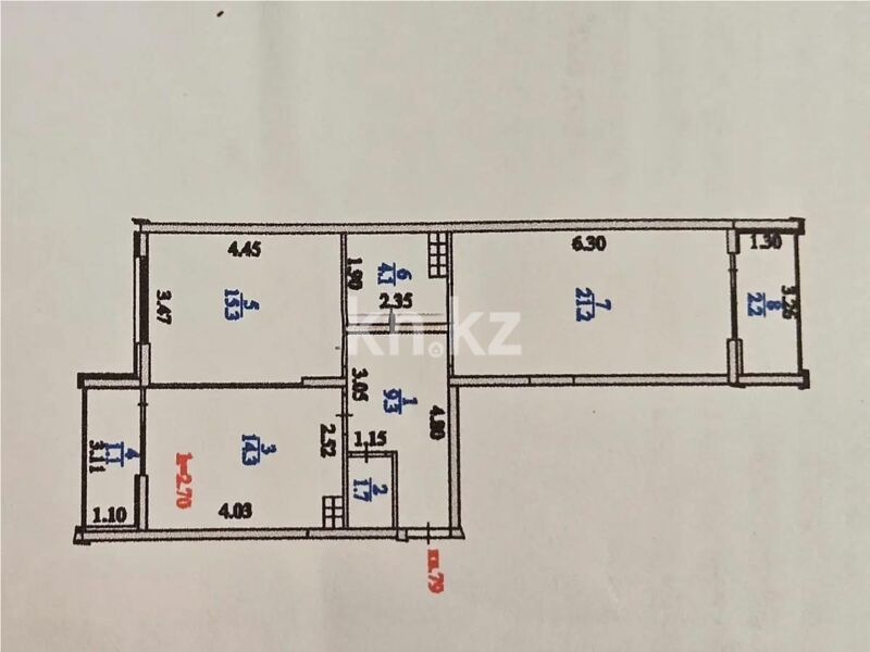 Продажа 2-комнатной квартиры, 69.2 м² - Продажа двухкомнатных квартир в Наурызбайском р-не Алматы - страница 3 фото 6 из 6