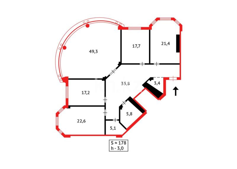 Продажа 4-комнатной квартиры, 178.3 м² - Продажа квартир в Астане - страница 188 фото 30 из 30