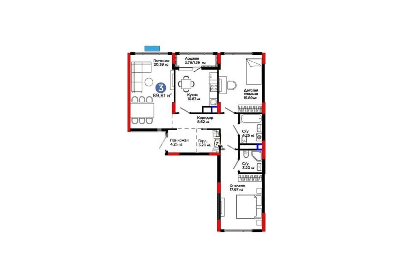 Продажа 3-комнатной квартиры, 90 м² - Продажа квартир в монолитно-каркасном доме в Астане - страница 109 фото 1 из 1