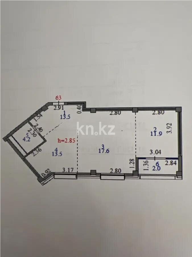 Продажа 2-комнатной квартиры, 63 м² - Продажа двухкомнатных квартир от собственников в Казахстане - страница 11 фото 1 из 1