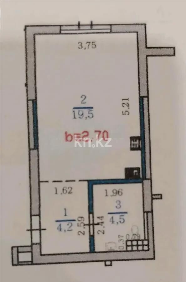 Продажа 1-комнатной квартиры, 30 м² - Продажа однокомнатных квартир в Бостандыкском р-не Алматы - страница 3 фото 4 из 4