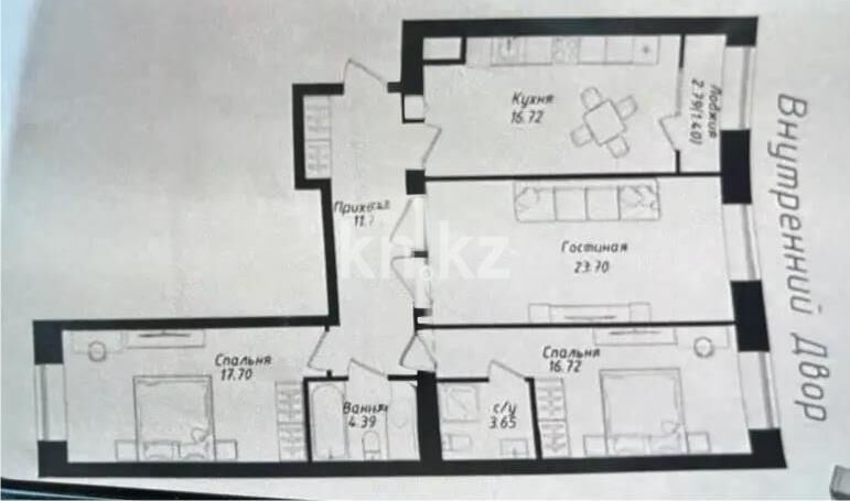 Продажа 3-комнатной квартиры, 96 м² - Продажа трехкомнатных квартир в кирпичном доме в Казахстане - страница 60 фото 1 из 1