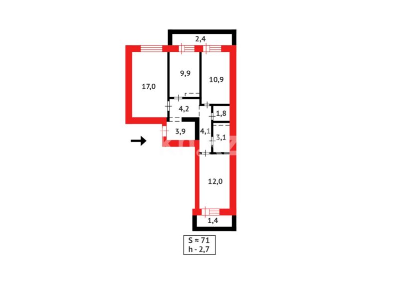 Продажа 3-комнатной квартиры, 71 м² - Продажа действующего бизнеса в Павлодаре фото 9 из 9