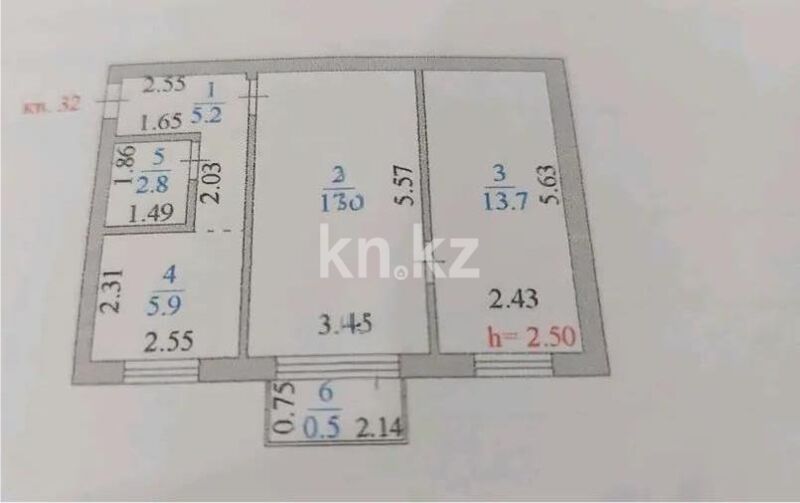 Продажа 2-комнатной квартиры, 45 м² - Продажа квартир в панельном доме в Астане - страница 4 фото 1 из 1