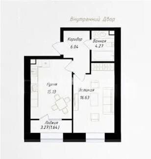 Продажа 1-комнатной квартиры, 43.71 м² - Продажа однокомнатных квартир в Астане - страница 18 фото 1 из 1