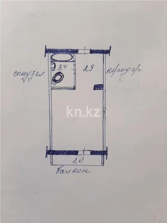 Продажа 1-комнатной квартиры, 23.5 м² - Продажа однокомнатных квартир от собственников в Алматы - страница 18 фото 4 из 4