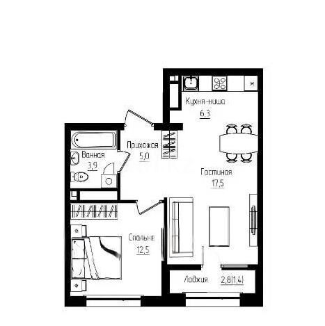 Продажа 2-комнатной квартиры, 46.6 м² - Продажа двухкомнатных квартир в Алмалинском р-не Алматы - страница 12 фото 1 из 1