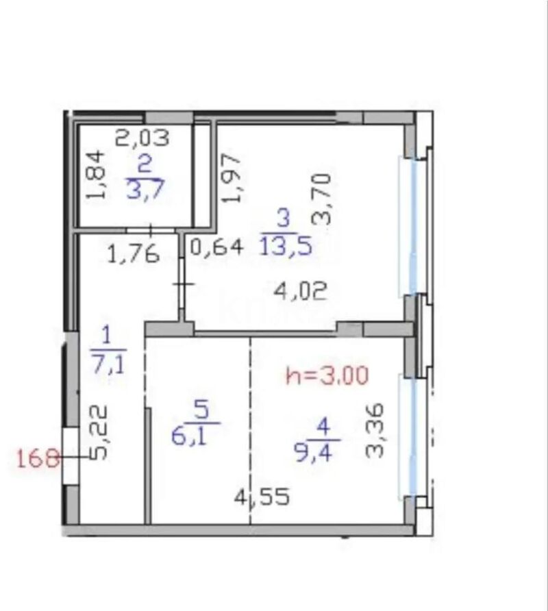 Продажа 2-комнатной квартиры, 40 м² - Продажа двухкомнатных квартир в блочном доме в Казахстане - страница 53 фото 1 из 1