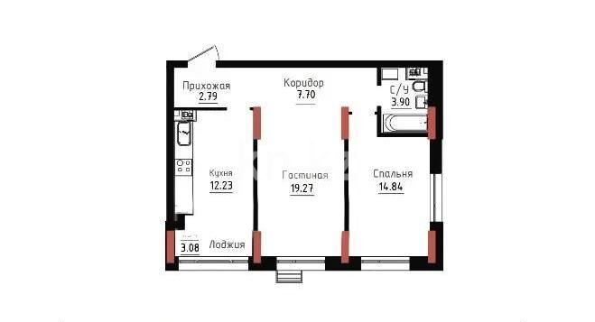 Продажа 2-комнатной квартиры, 62 м² - Продажа двухкомнатных квартир в блочном доме в Астане фото 1 из 1