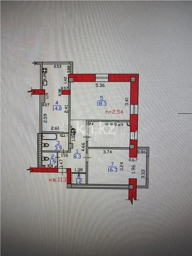 Продажа 3-комнатной квартиры, 72.6 м² - Продажа трехкомнатных квартир в блочном доме в Алматы - страница 2 фото 7 из 7