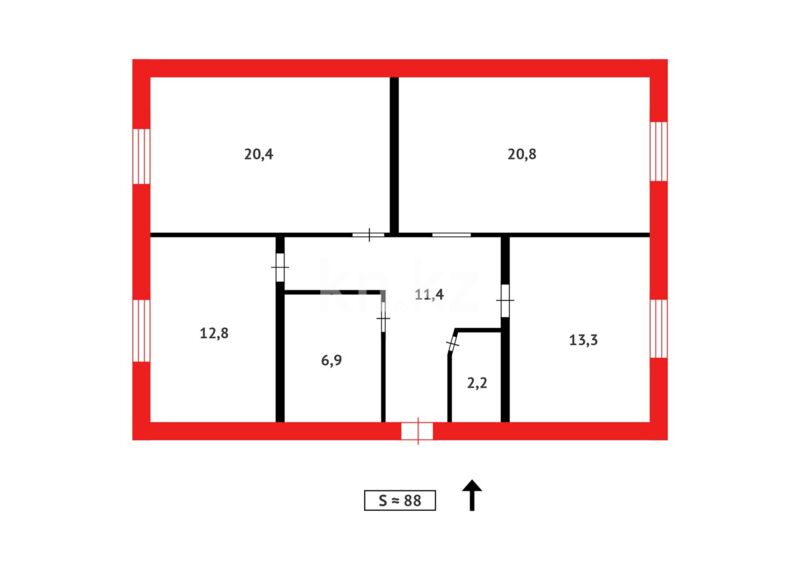 Продажа 3-комнатного дома, 110 м² - Продажа квартир в Кокшетау фото 24 из 24