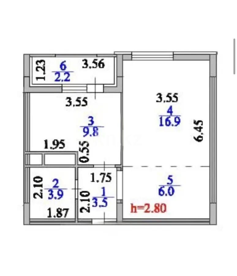 Продажа 2-комнатной квартиры, 42.3 м² - Продажа двухкомнатных квартир в блочном доме в Казахстане - страница 37 фото 4 из 4