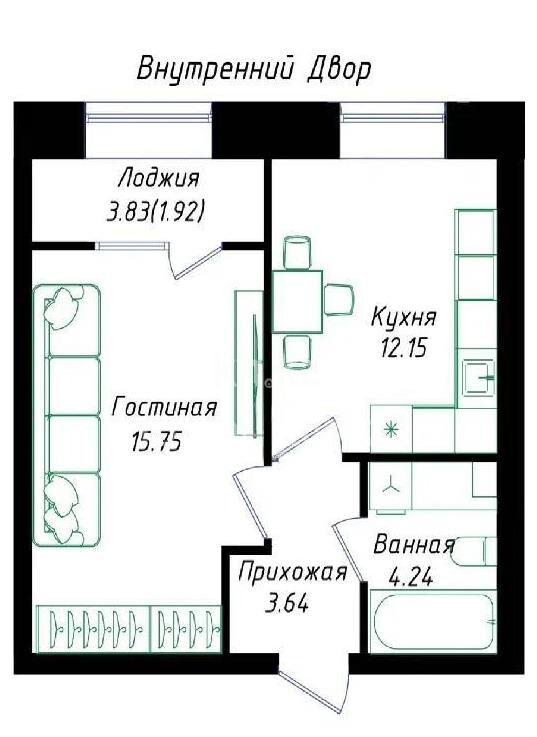 Продажа 1-комнатной квартиры, 38 м² - Продажа земельных участков в Петропавловске фото 1 из 1