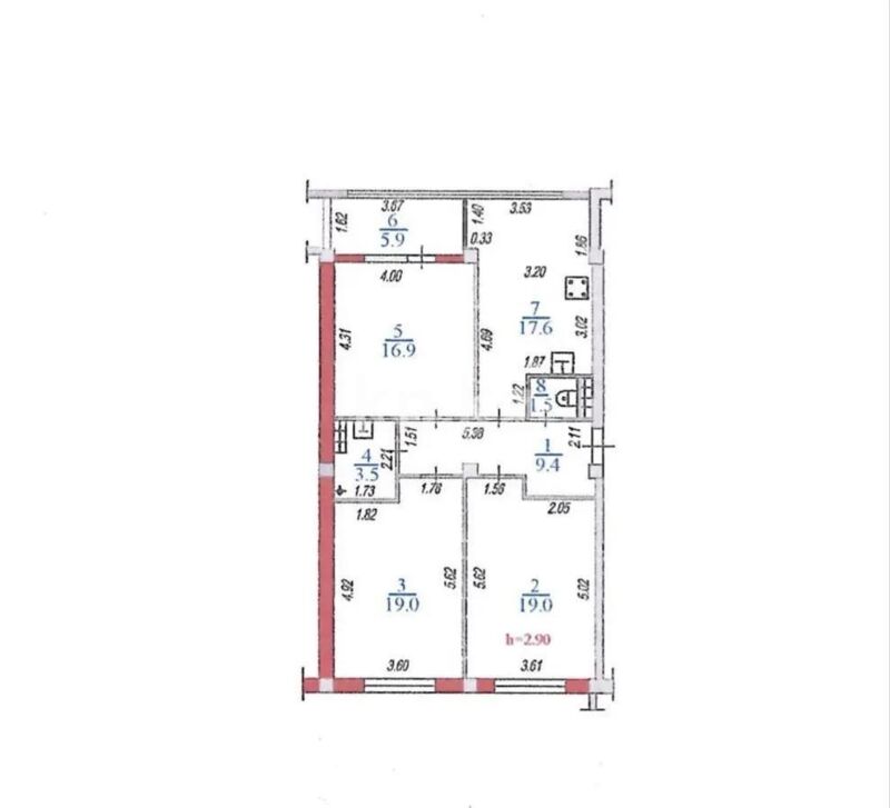 Продажа 3-комнатной квартиры, 92.8 м² - Продажа трехкомнатных квартир в Турксибском р-не Алматы - страница 7 фото 7 из 7