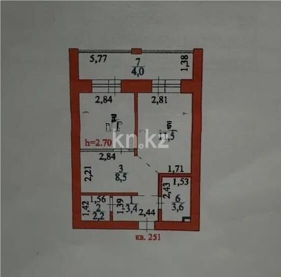 Продажа 2-комнатной квартиры, 42 м² - Продажа квартир в кирпичном доме в Астане фото 9 из 9