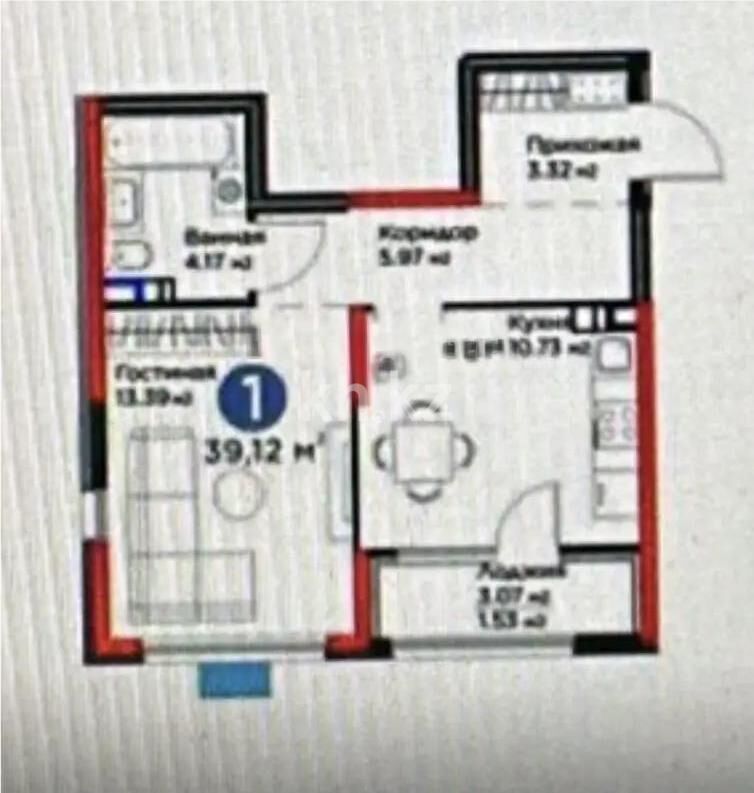 Продажа 1-комнатной квартиры, 39.2 м² - Продажа однокомнатных квартир в Алатауском р-не Алматы - страница 21 фото 1 из 1